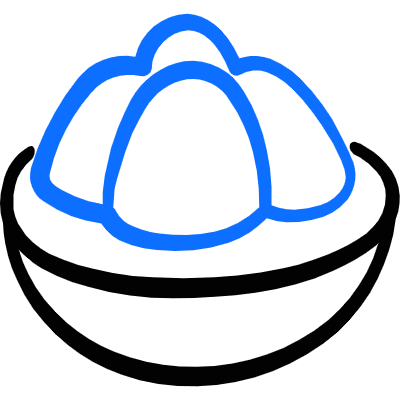 Fruit Mangosteen Slice 2 Icon from Freehand Duotone Set