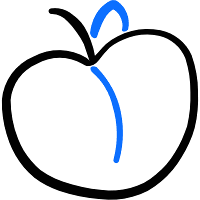 Fruit Peach Icon from Freehand Duotone Set