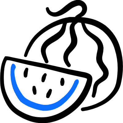 Fruit Watermelon Icon from Freehand Duotone Set