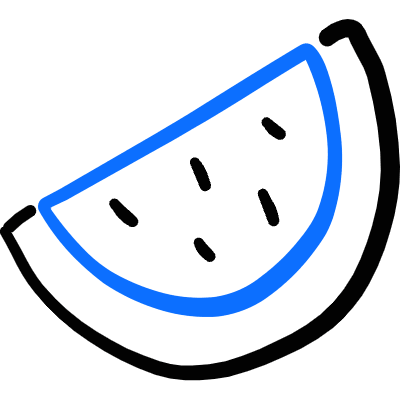 Fruit Watermelon Slice Icon from Freehand Duotone Set