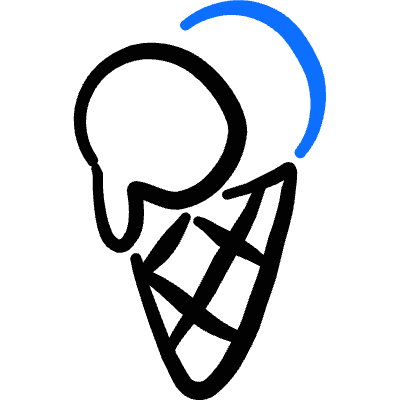 Ice Cream Cone Icon from Freehand Duotone Set