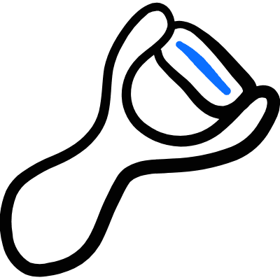Kitchenware Peeler Icon from Freehand Duotone Set