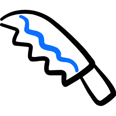 Knife Bread Icon from Freehand Duotone Set