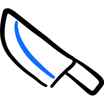 Knife Icon from Freehand Duotone Set