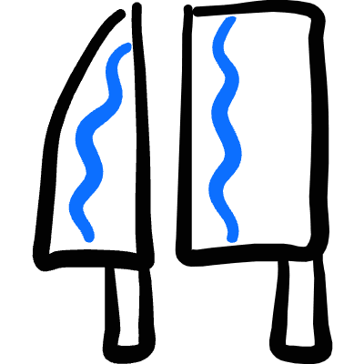 Knives Set Icon from Freehand Duotone Set