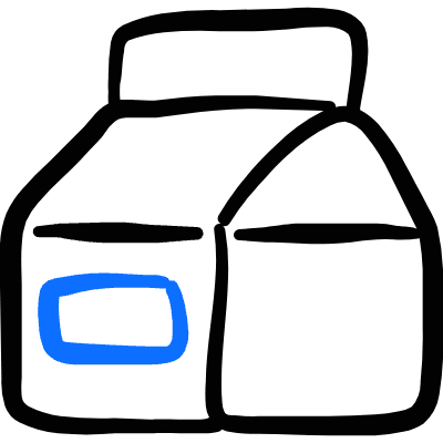Milk Carton Icon from Freehand Duotone Set
