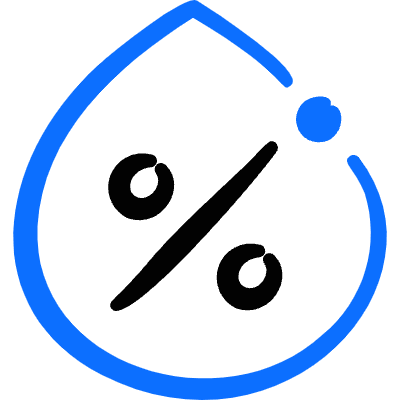 Fat Liquid Drop Percentage 1 Icon from Freehand Duotone Set