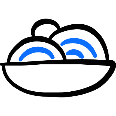 Pasta Bowl Icon from Freehand Duotone Set