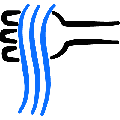 Pasta Fork Icon from Freehand Duotone Set