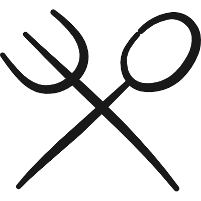 Restaurant Reservation Fork Spoon Family Style Icon from Freehand Duotone Set