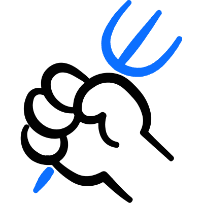 Restaurant Reservation Hand Fork Icon from Freehand Duotone Set