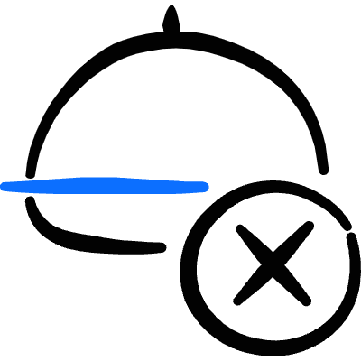 Restaurant Reservation Order Cancel Icon from Freehand Duotone Set