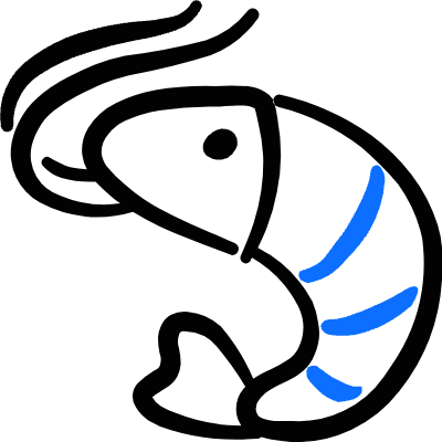Seafood Shrimp Icon from Freehand Duotone Set