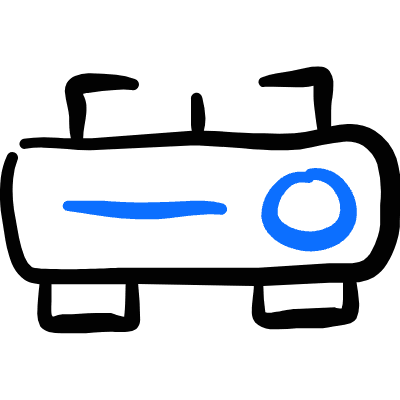 Stove Gas Icon from Freehand Duotone Set