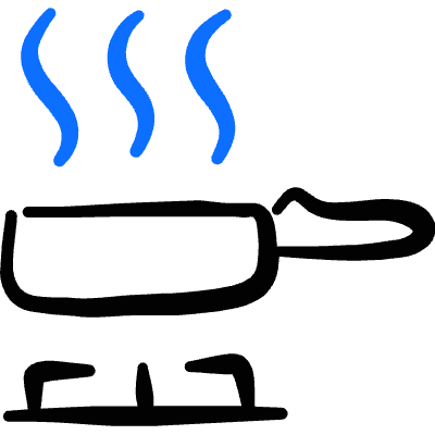 Stove Pan Icon from Freehand Duotone Set