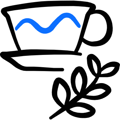 Tea Cup Herbal Icon from Freehand Duotone Set