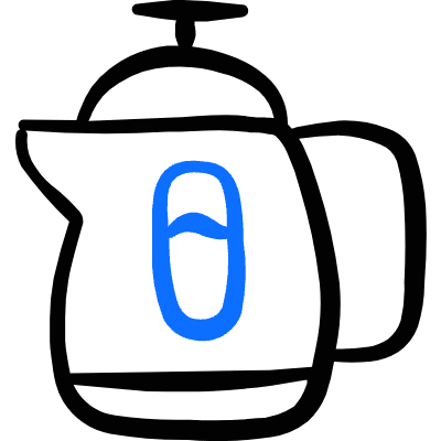 Tea Kettle 1 Icon from Freehand Duotone Set