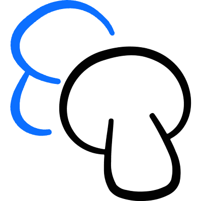 Vegetable Mushroom White Button Icon from Freehand Duotone Set