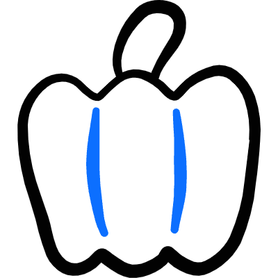 Vegetables Bellpepper Icon from Freehand Duotone Set