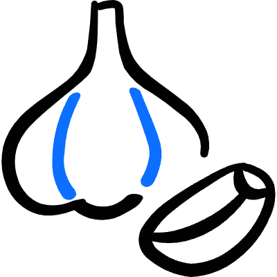 Vegetables Garlic Clove Icon from Freehand Duotone Set