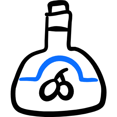 Vegetables Olive Oil Bottle Icon from Freehand Duotone Set