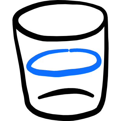 Water Glass Half Full Icon from Freehand Duotone Set