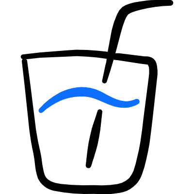 Water Straw Icon from Freehand Duotone Set