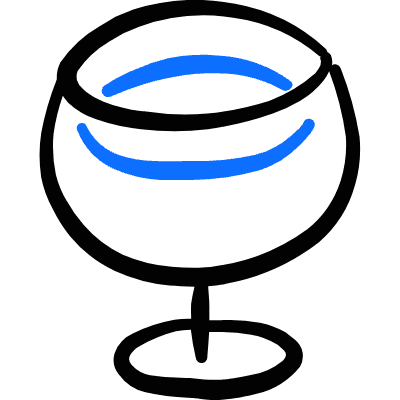 Wine Glass 1 Icon from Freehand Duotone Set