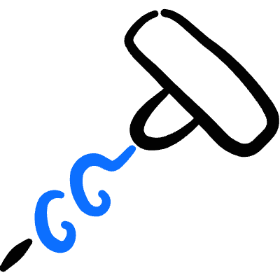 Wine Opener Icon from Freehand Duotone Set