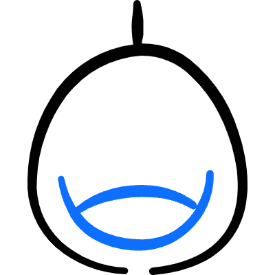 Armchair Hanging Icon from Freehand Duotone Set