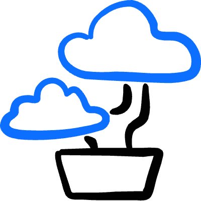 Asian Interior Bonsai Tree Icon from Freehand Duotone Set