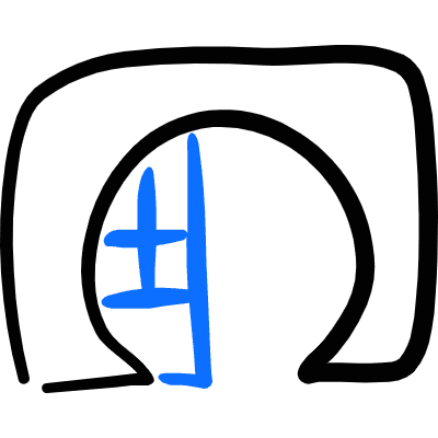 Asian Interior Entrance Icon from Freehand Duotone Set