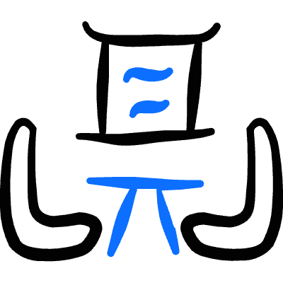 Asian Interior Table Icon from Freehand Duotone Set