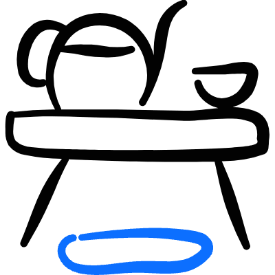 Asian Interior Tea Set Icon from Freehand Duotone Set
