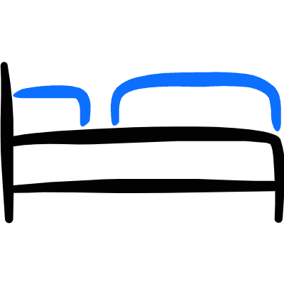 Bed Single Icon from Freehand Duotone Set