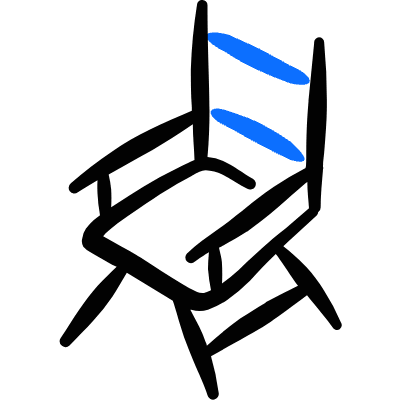 Chair Director Icon from Freehand Duotone Set