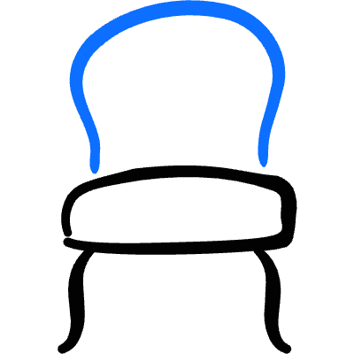 Chair Retro Icon from Freehand Duotone Set