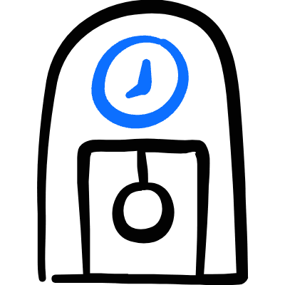 Decoration Clock Retro Icon from Freehand Duotone Set