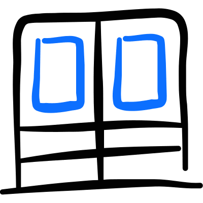 Dresser Double Door 1 Icon from Freehand Duotone Set