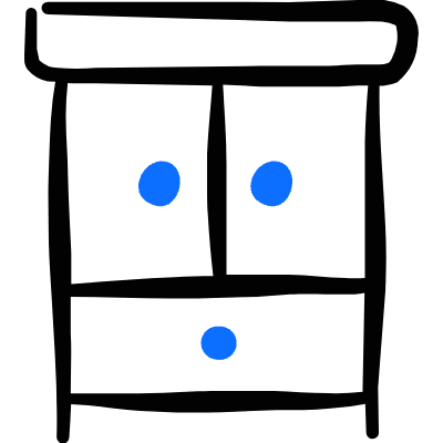 Dresser Double Door Icon from Freehand Duotone Set