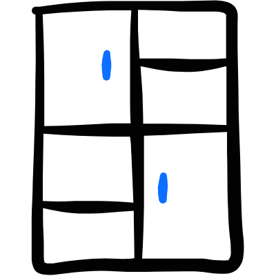 Dresser Wardrobe Drawers Icon from Freehand Duotone Set