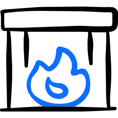 Fireplace Icon from Freehand Duotone Set