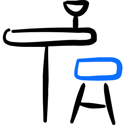 Kitchen Table Icon from Freehand Duotone Set
