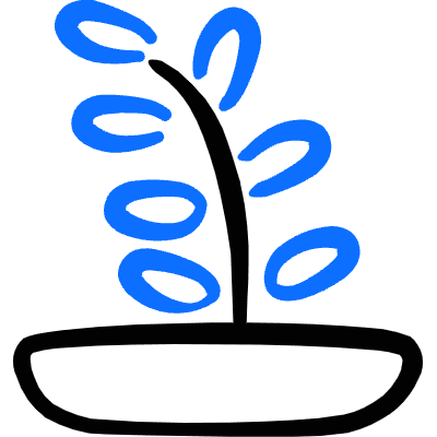 Plant Decoration Fern Pot Icon from Freehand Duotone Set