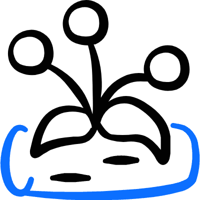 Plant Decoration Trunk Flower Diorama Icon from Freehand Duotone Set