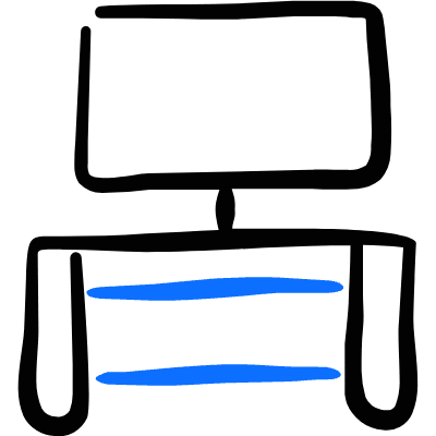 Shelf Tv 1 Icon from Freehand Duotone Set