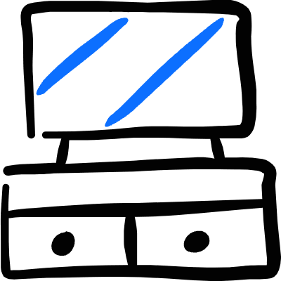 Shelf Tv Icon from Freehand Duotone Set
