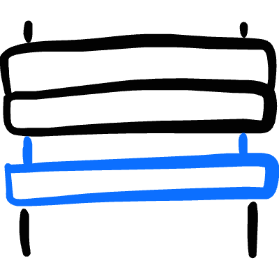 Bench Park Icon from Freehand Duotone Set