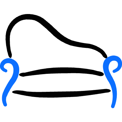 Sofa Couch Icon from Freehand Duotone Set