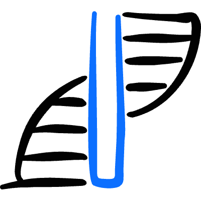 Stairs Circular Icon from Freehand Duotone Set